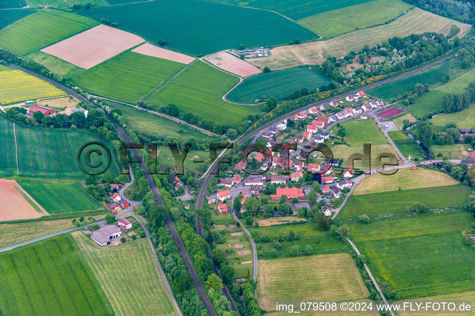 From the west in the district Vernawahlshausen in Wesertal in the state Hesse, Germany