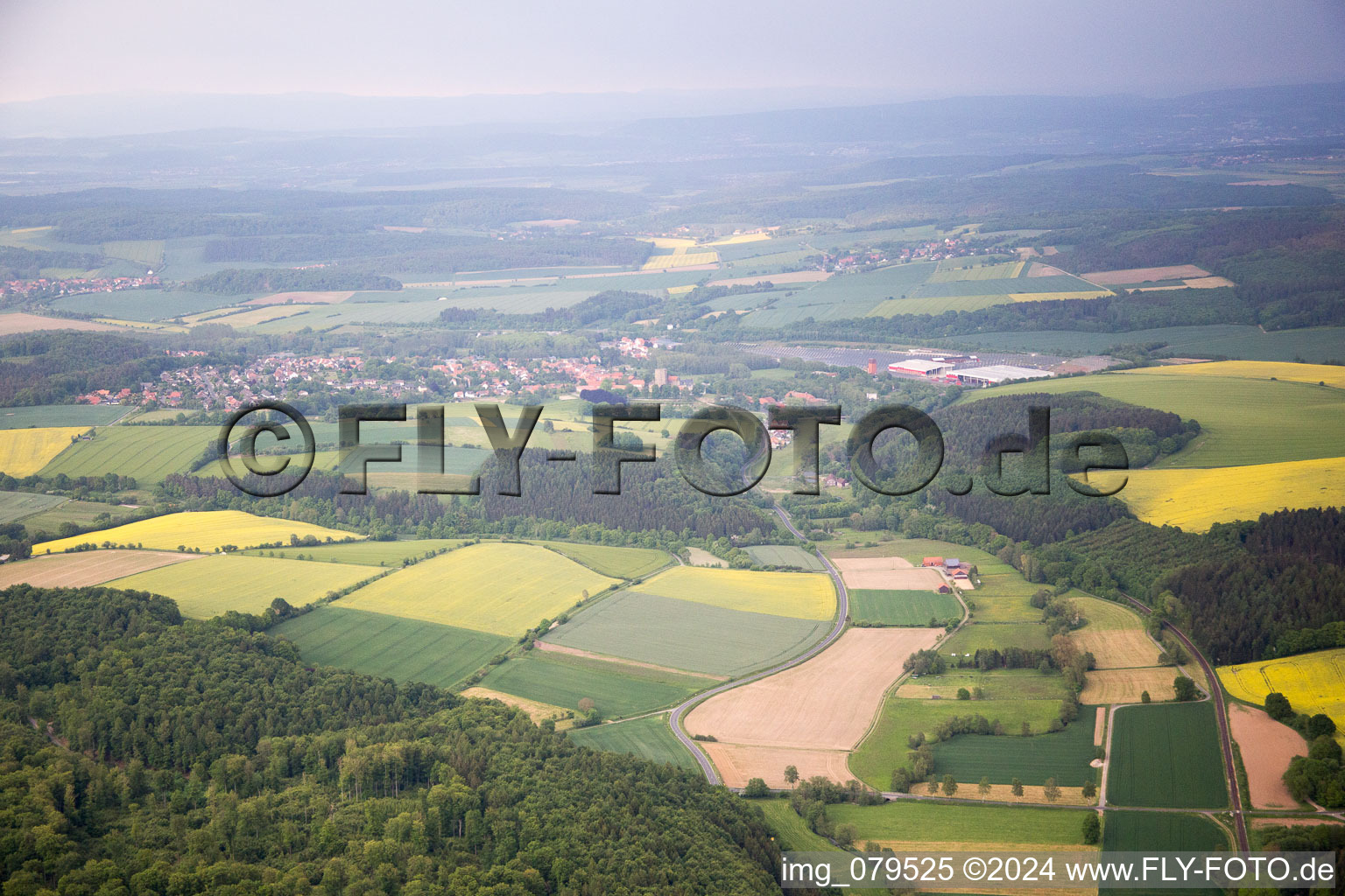 Aerial photograpy of Eberhausen in the state Lower Saxony, Germany