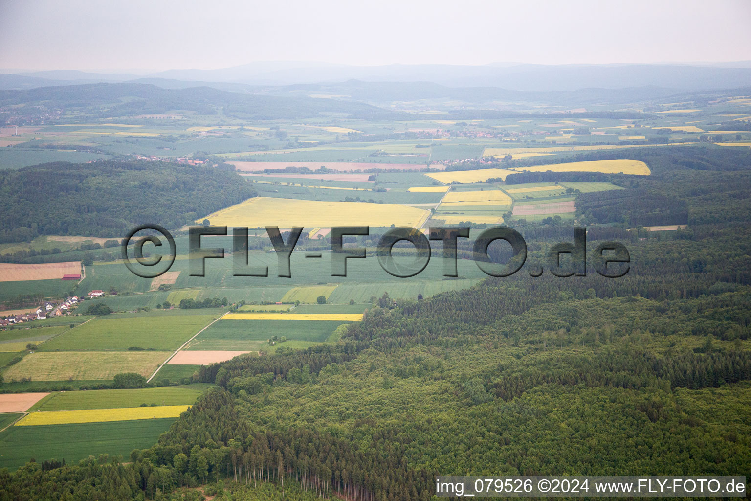 Oblique view of Eberhausen in the state Lower Saxony, Germany