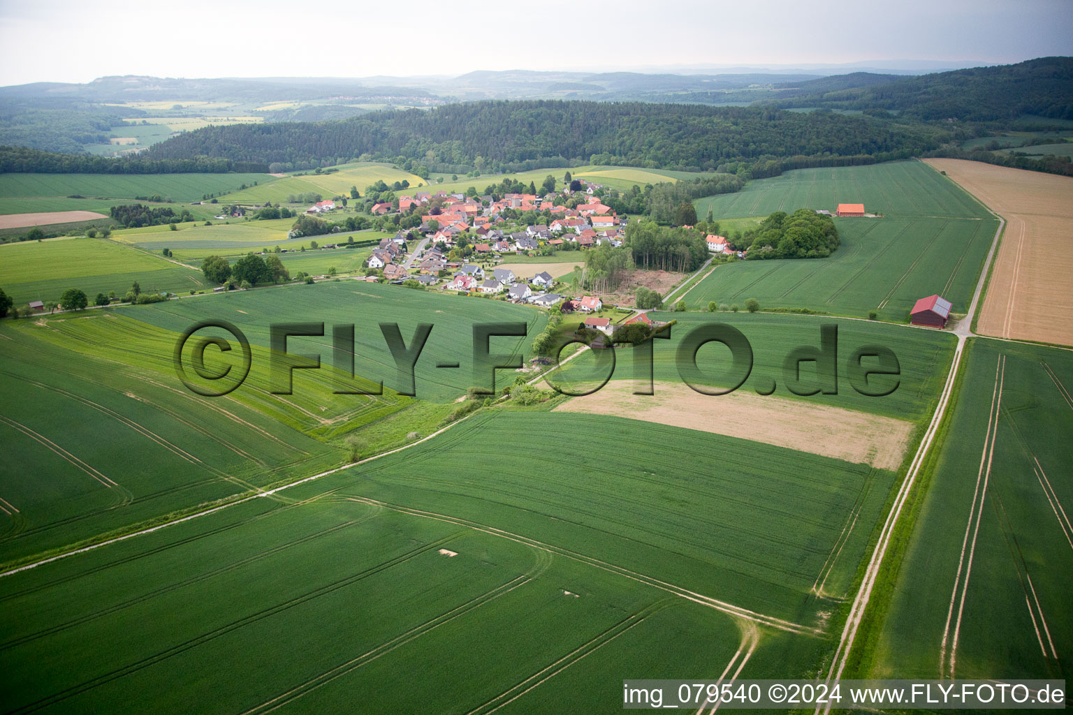 Eberhausen in the state Lower Saxony, Germany seen from above