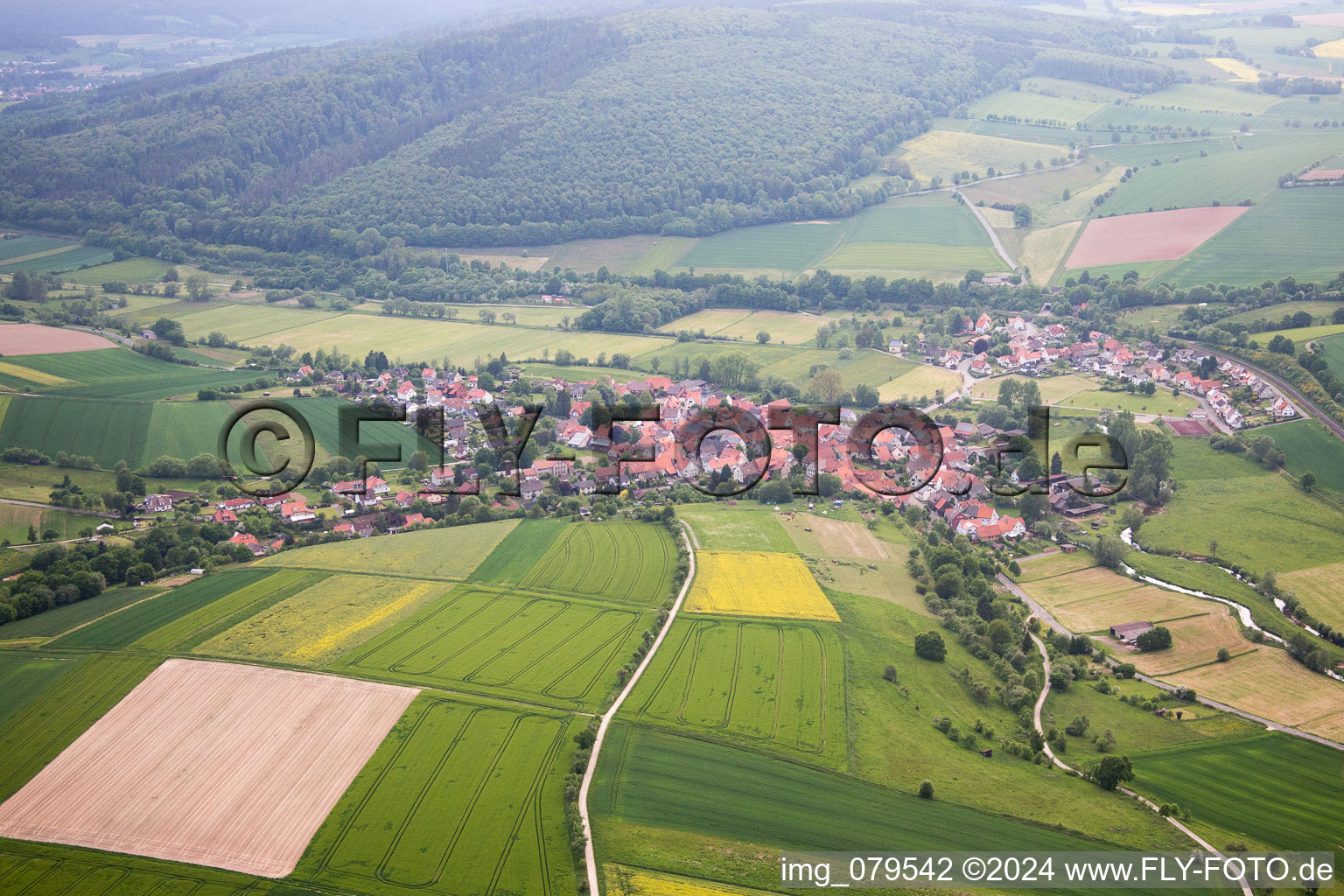 Ahlbershausen in the state Lower Saxony, Germany out of the air