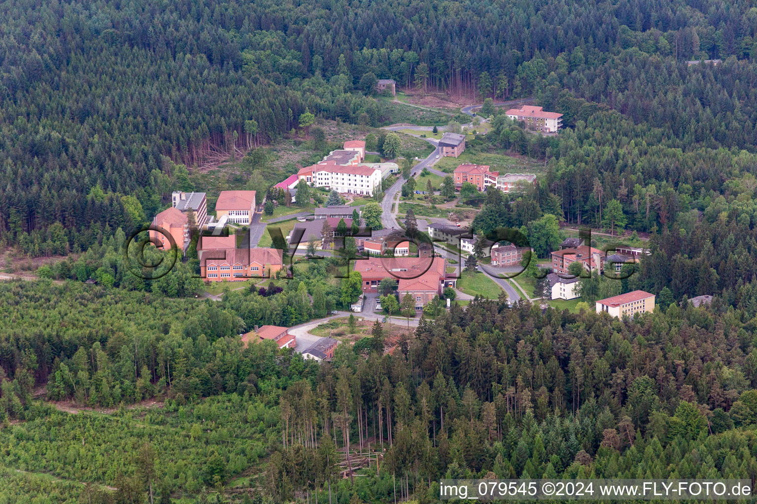 Hospital grounds of the Clinic Klinik and Rehabilitationszentrum Lippoldsberg in the district Lippoldsberg in Wahlsburg in the state Hesse, Germany