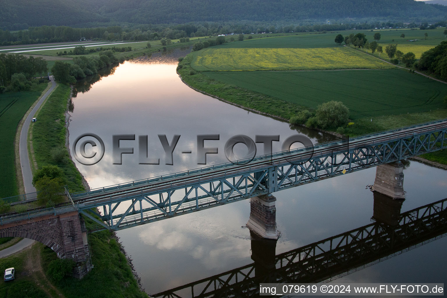 Oblique view of Godelheim in the state North Rhine-Westphalia, Germany