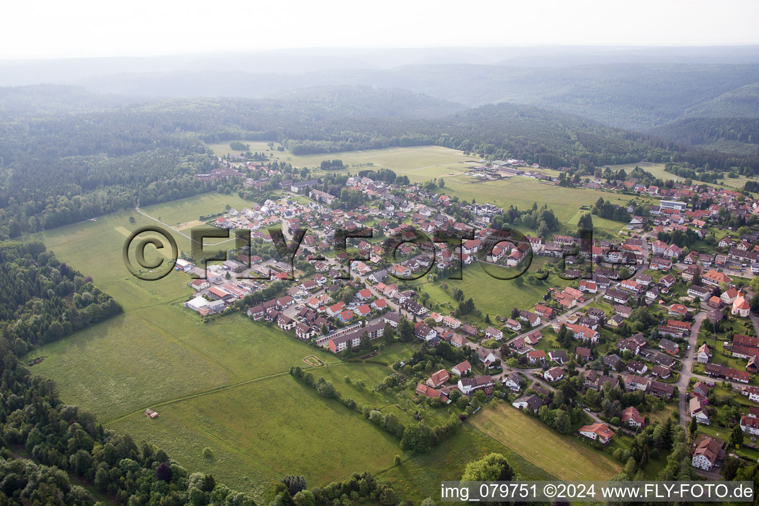 Dobel in the state Baden-Wuerttemberg, Germany from above