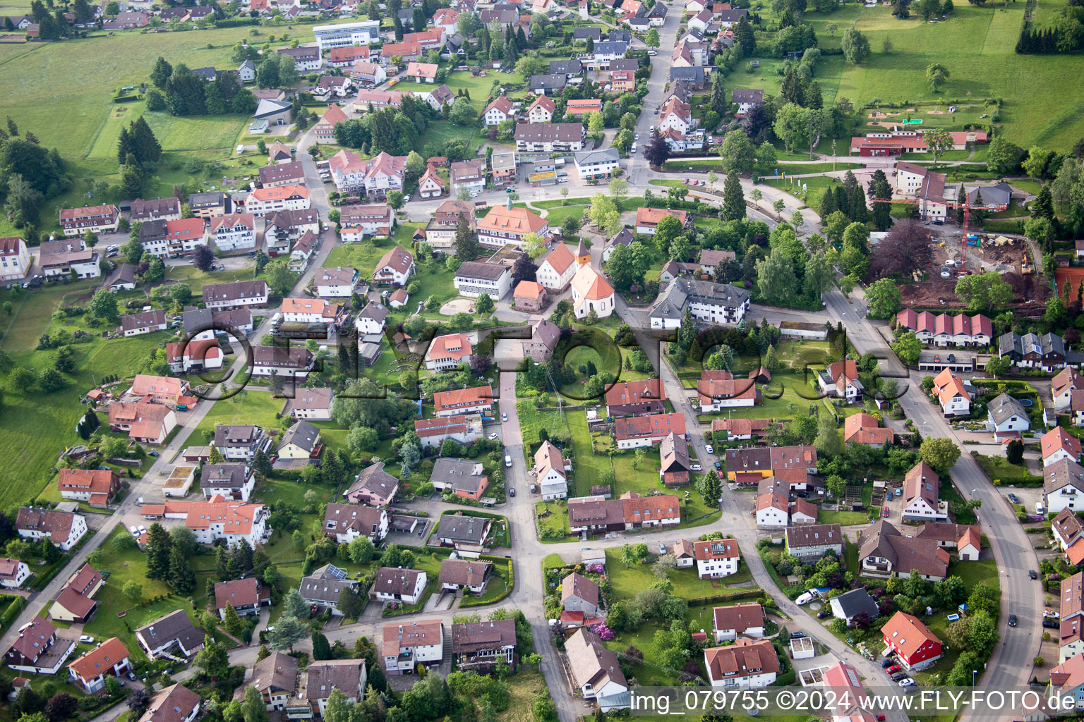 Dobel in the state Baden-Wuerttemberg, Germany out of the air