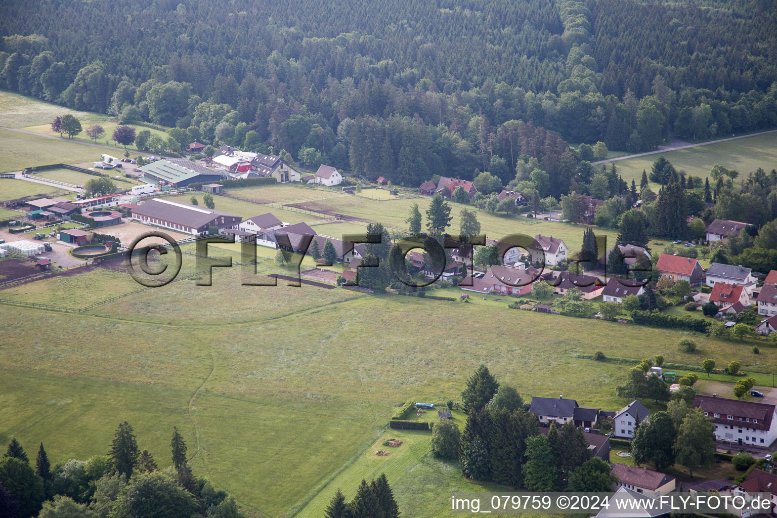 Dobel in the state Baden-Wuerttemberg, Germany viewn from the air