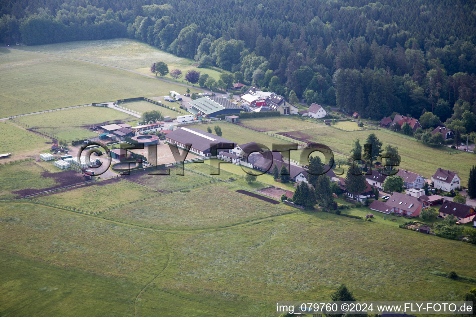 Drone recording of Dobel in the state Baden-Wuerttemberg, Germany