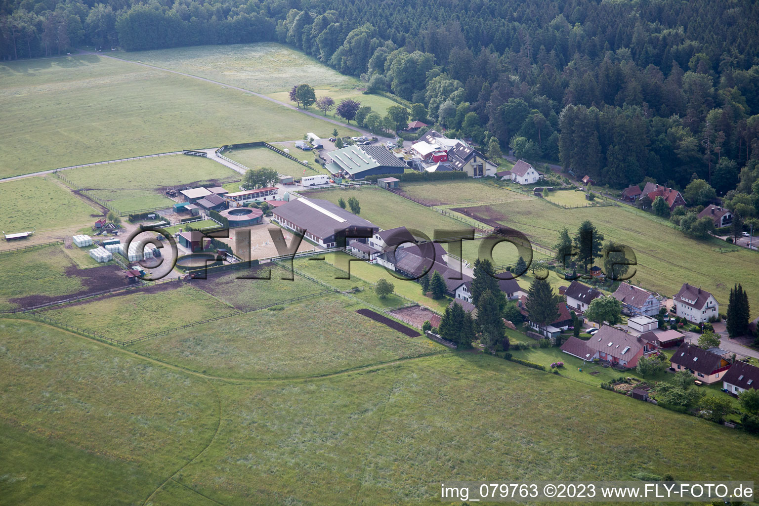 Drone image of Dobel in the state Baden-Wuerttemberg, Germany