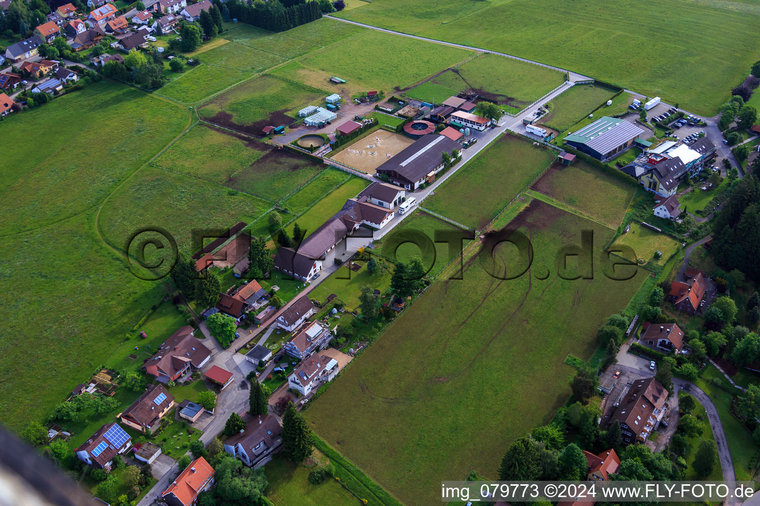 Aerial view of Dobel in the state Baden-Wuerttemberg, Germany