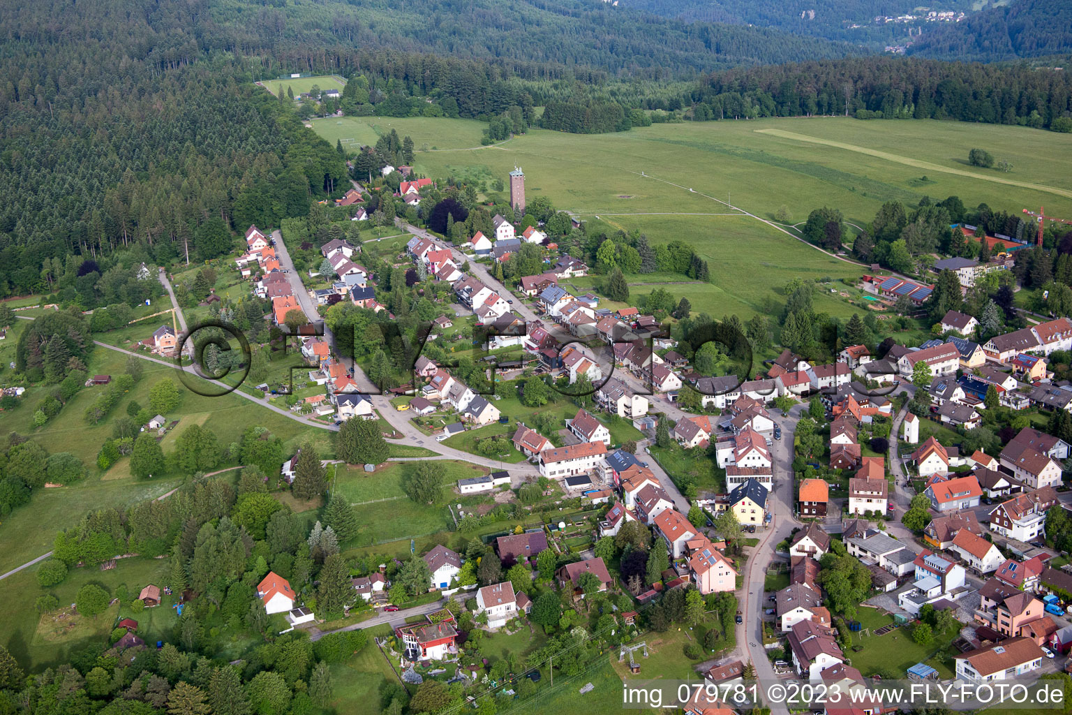 Dobel in the state Baden-Wuerttemberg, Germany from above