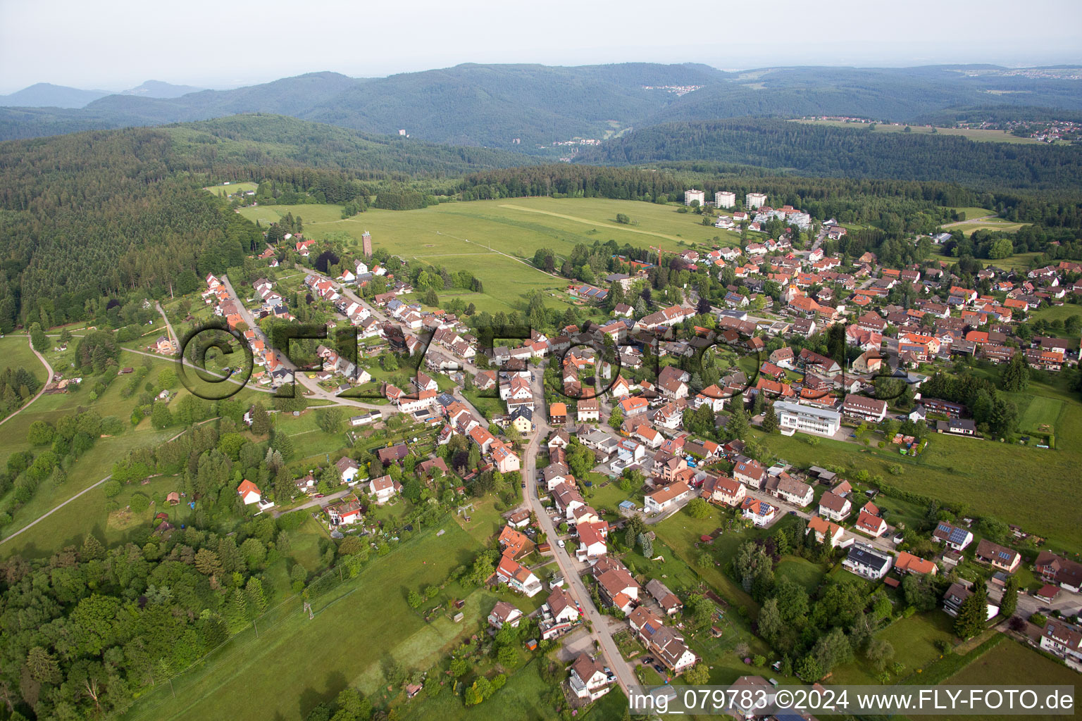 Dobel in the state Baden-Wuerttemberg, Germany out of the air