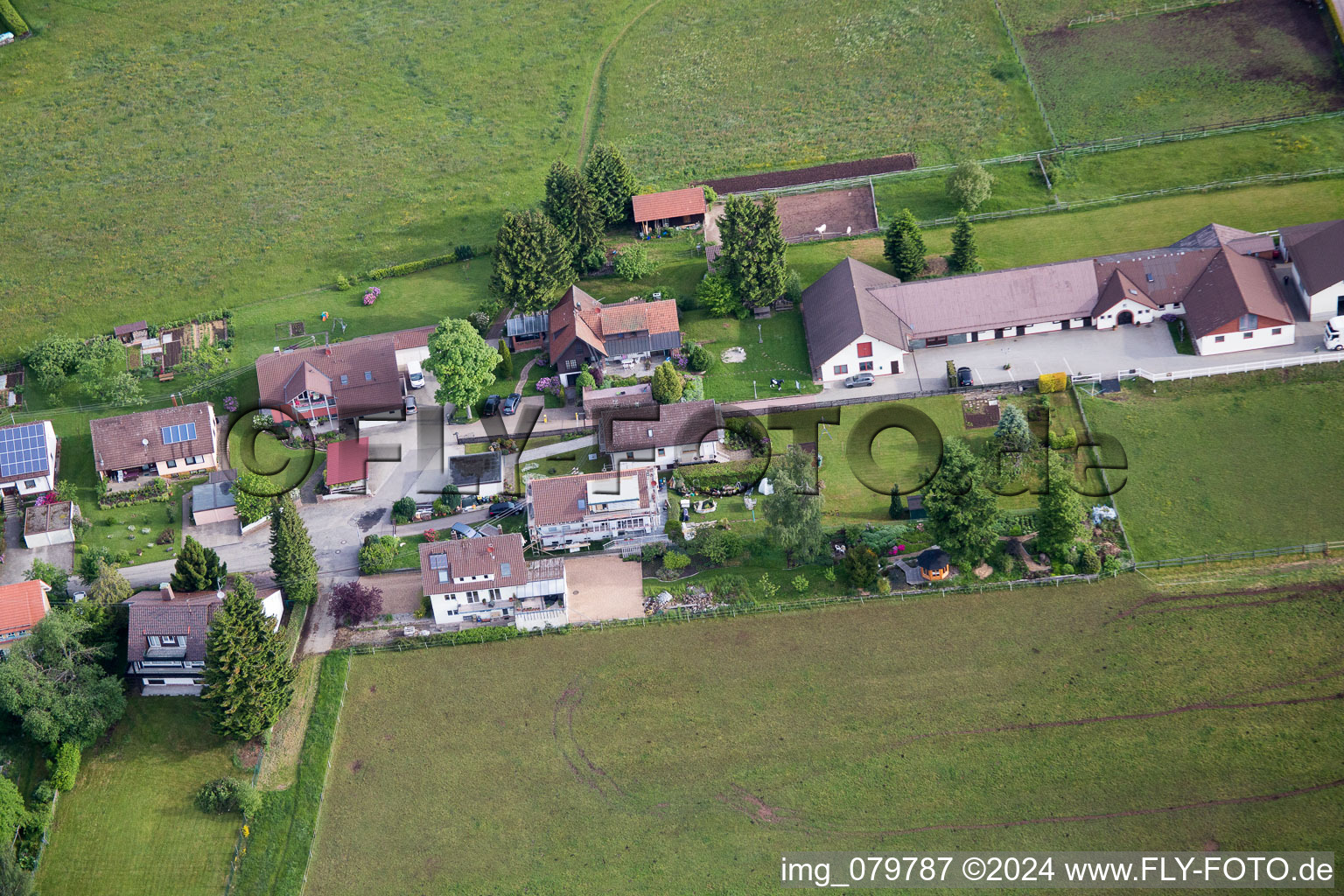 Drone image of Stud Dobel in Dobel in the state Baden-Wuerttemberg, Germany