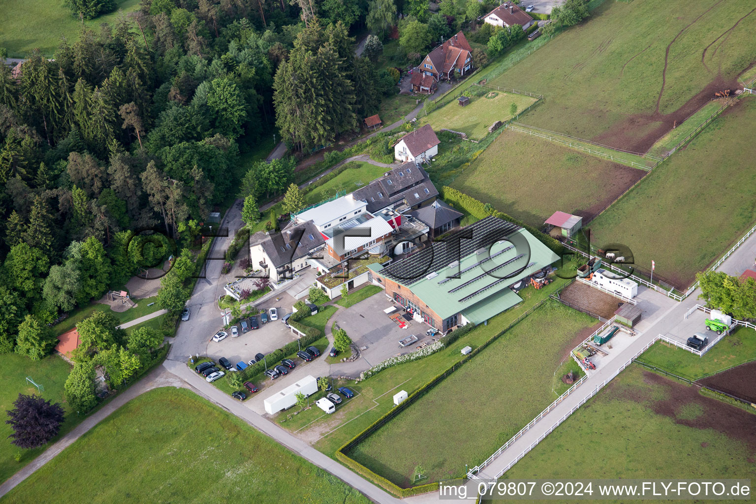 Dobel in the state Baden-Wuerttemberg, Germany seen from above