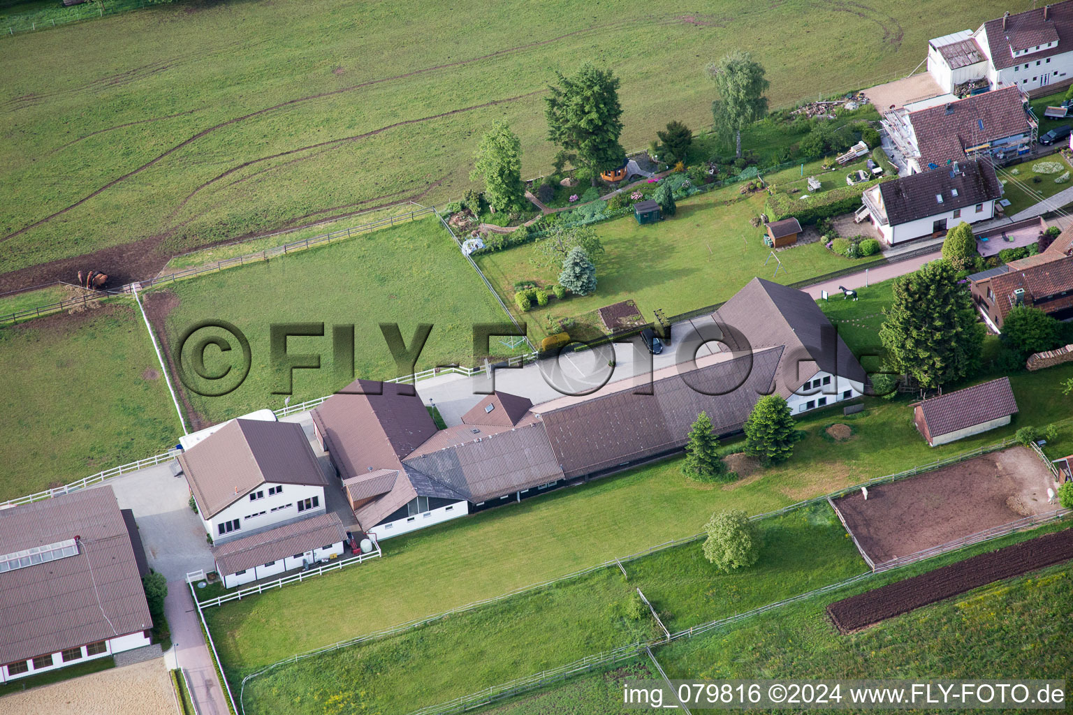 Drone image of Stud Dobel in Dobel in the state Baden-Wuerttemberg, Germany