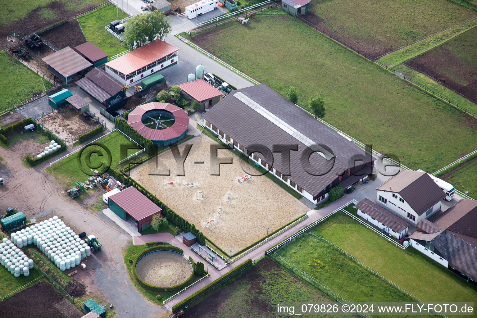 Aerial photograpy of Stud Dobel in Dobel in the state Baden-Wuerttemberg, Germany