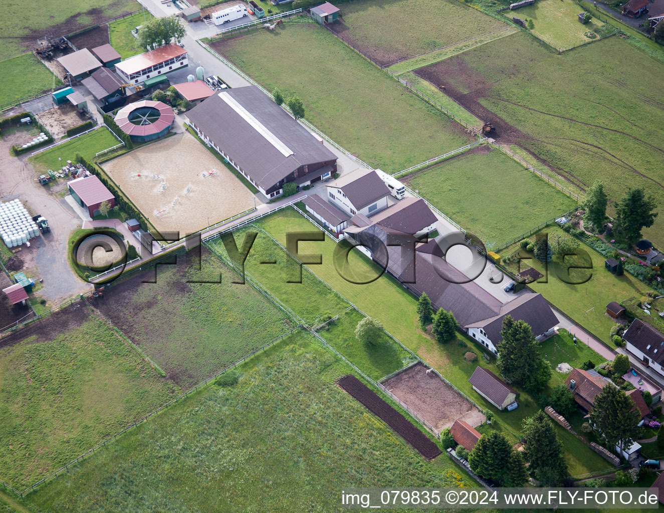 Aerial view of Gestuet Dobel in Dobel in the state Baden-Wurttemberg