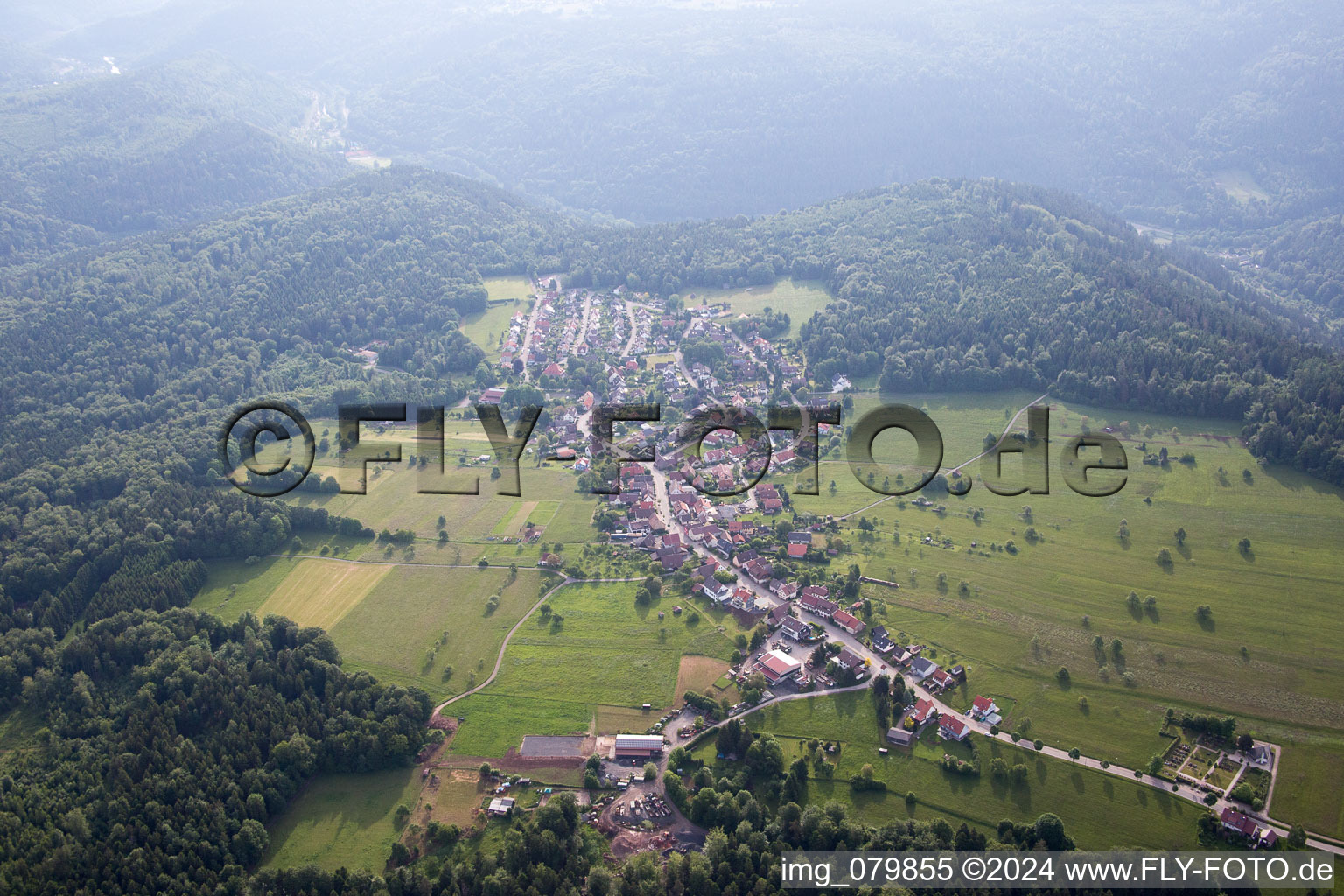 Aerial photograpy of Dennach in the state Baden-Wuerttemberg, Germany