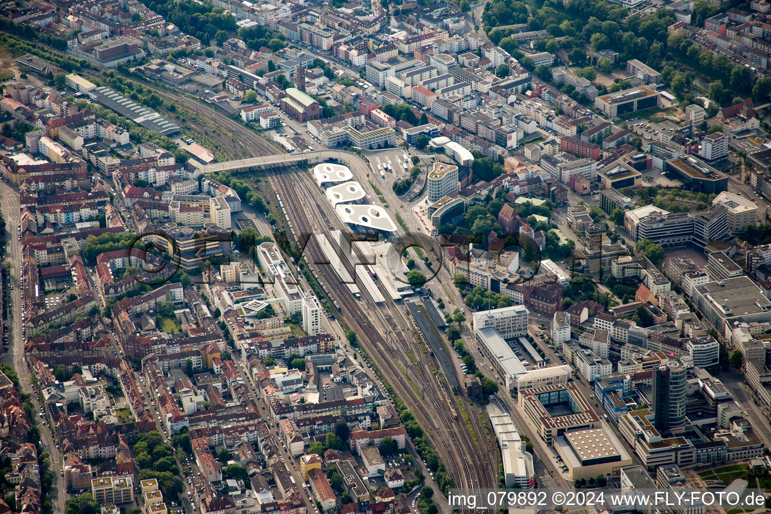 Drone image of Pforzheim in the state Baden-Wuerttemberg, Germany