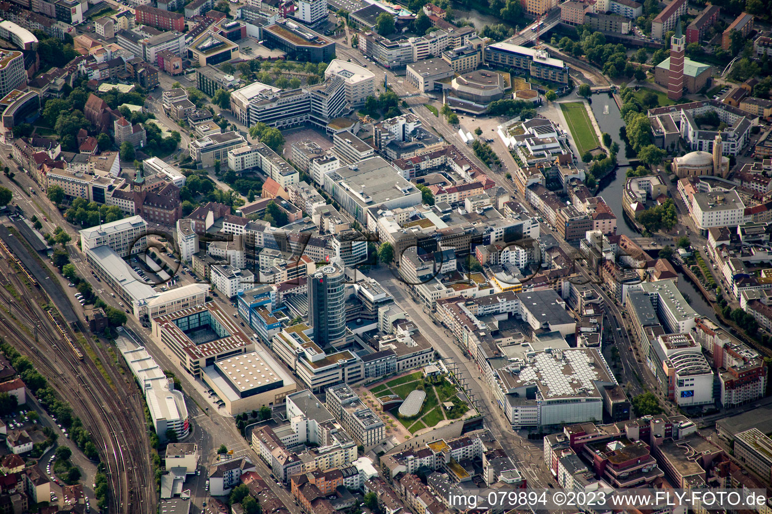 Pforzheim in the state Baden-Wuerttemberg, Germany from the drone perspective