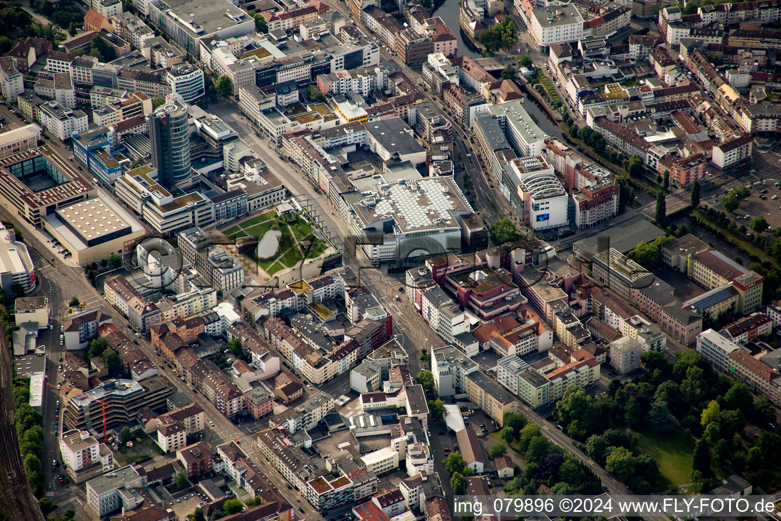 Pforzheim in the state Baden-Wuerttemberg, Germany seen from a drone