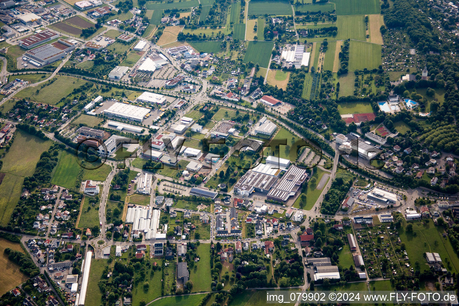 Pforzheim in the state Baden-Wuerttemberg, Germany out of the air