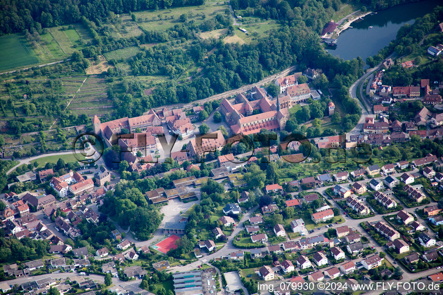 Maulbronn in the state Baden-Wuerttemberg, Germany from the plane