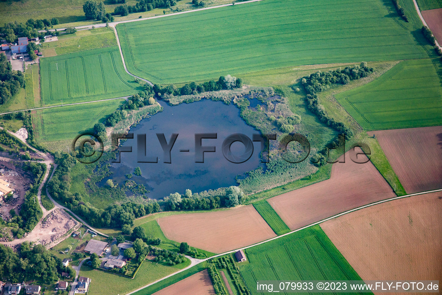 Bird's eye view of Maulbronn in the state Baden-Wuerttemberg, Germany