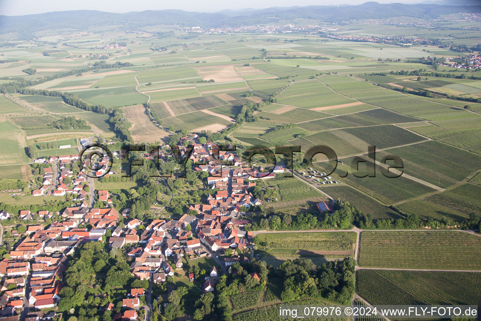 Dierbach in the state Rhineland-Palatinate, Germany out of the air