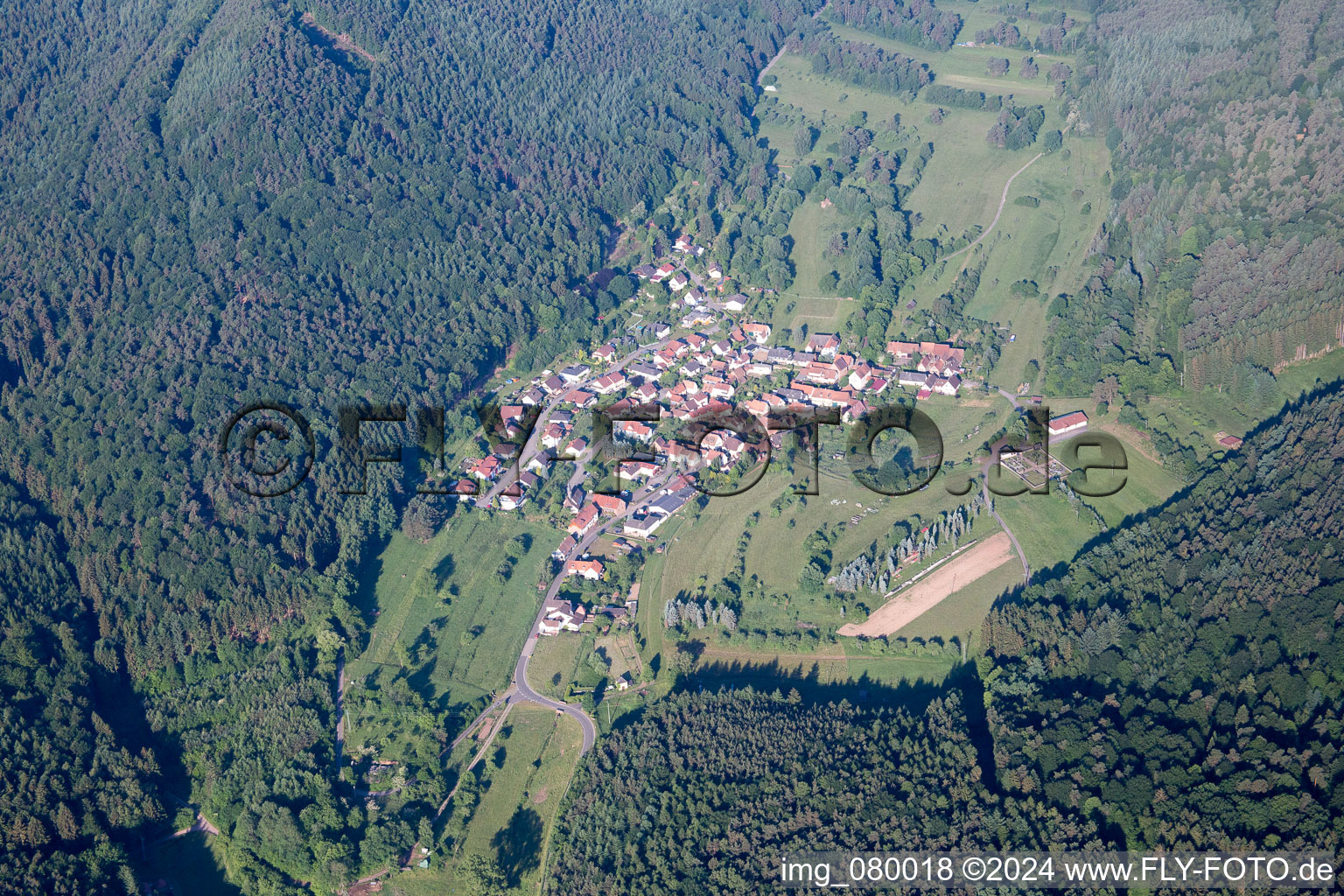 Oblique view of Böllenborn in the state Rhineland-Palatinate, Germany