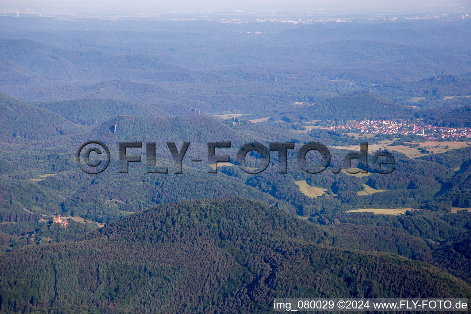 Böllenborn in the state Rhineland-Palatinate, Germany from the plane