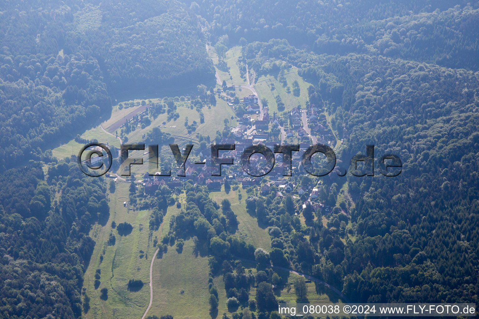 Drone image of Böllenborn in the state Rhineland-Palatinate, Germany