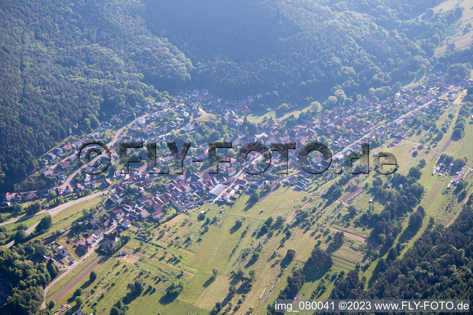 Birkenhördt in the state Rhineland-Palatinate, Germany out of the air