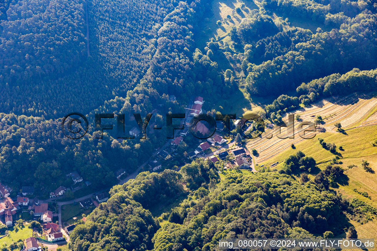 Aerial view of District Blankenborn in Bad Bergzabern in the state Rhineland-Palatinate, Germany