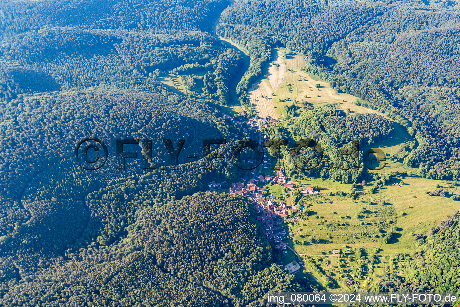 Bird's eye view of Blankenborn in the state Rhineland-Palatinate, Germany