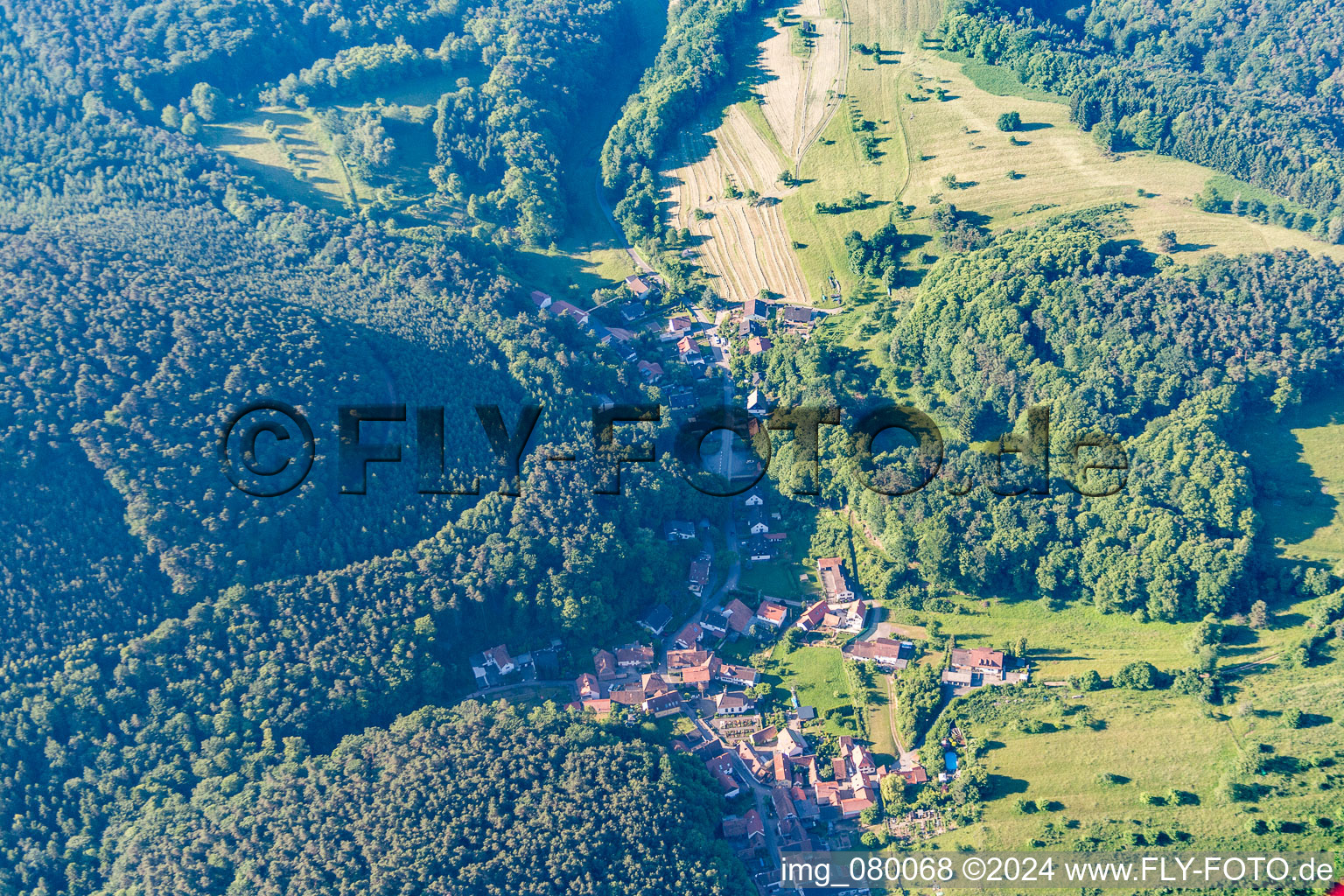 Drone image of Blankenborn in the state Rhineland-Palatinate, Germany