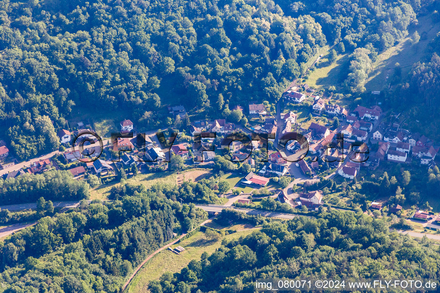 From the south in Silz in the state Rhineland-Palatinate, Germany