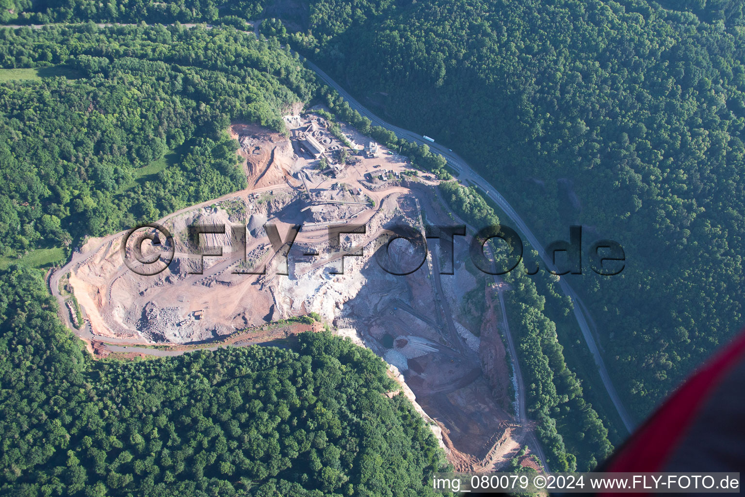 Oblique view of Waldhambach in the state Rhineland-Palatinate, Germany