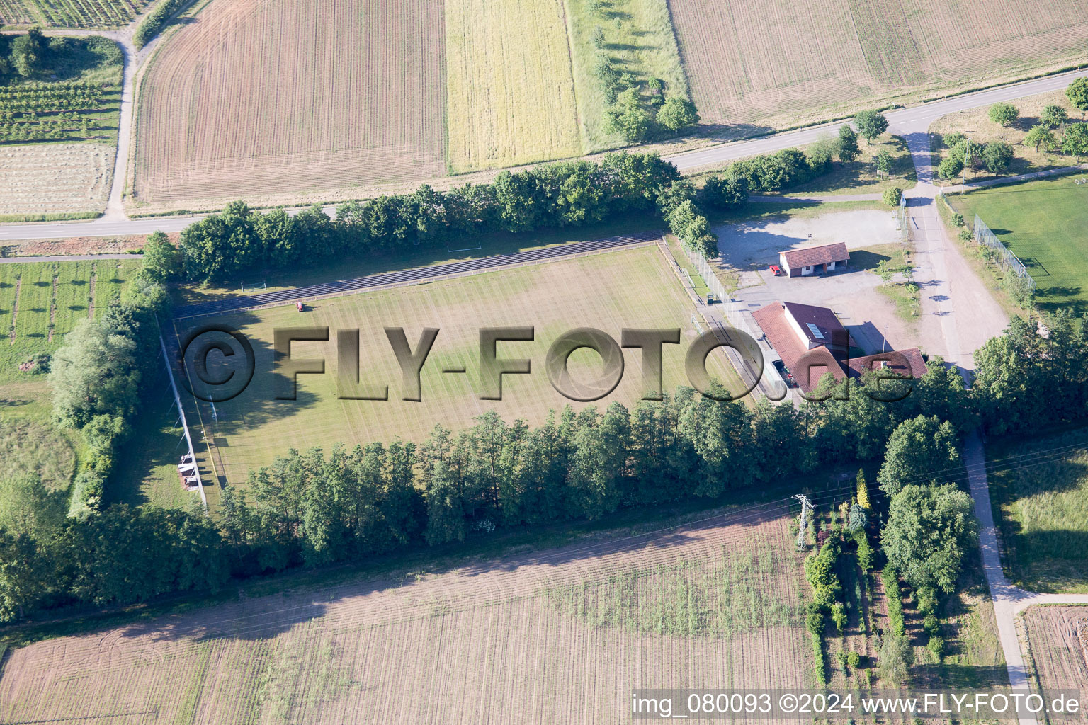 Bird's eye view of Klingenmünster in the state Rhineland-Palatinate, Germany