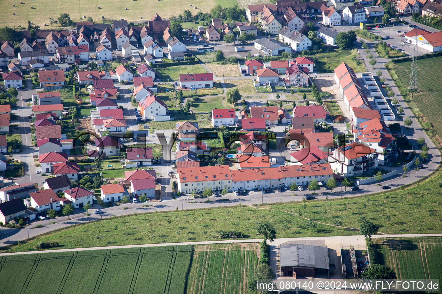 Aerial view of Mountain trail in Kandel in the state Rhineland-Palatinate, Germany