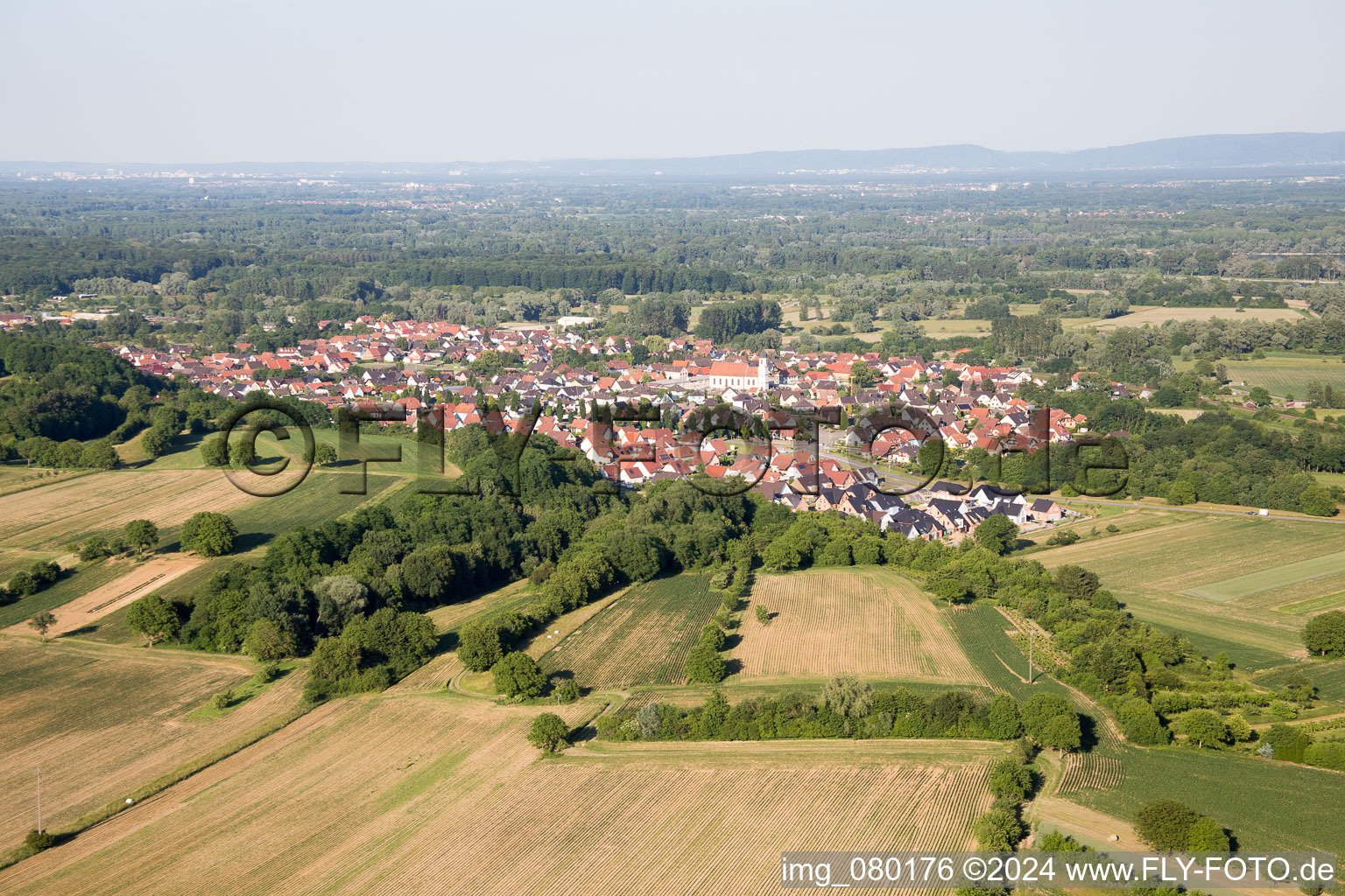 Aerial photograpy of Mothern in the state Bas-Rhin, France