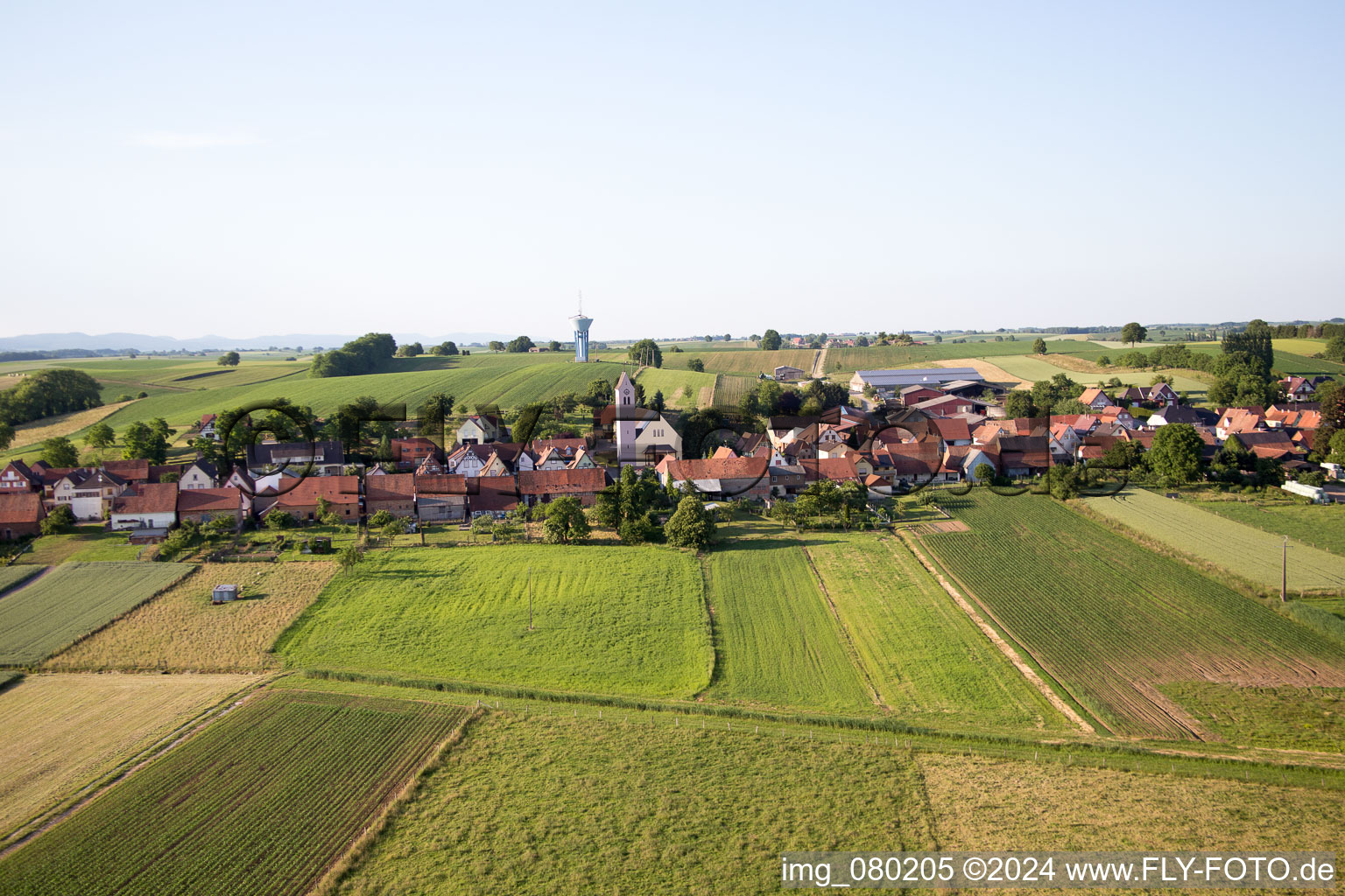 Oberrœdern in the state Bas-Rhin, France out of the air