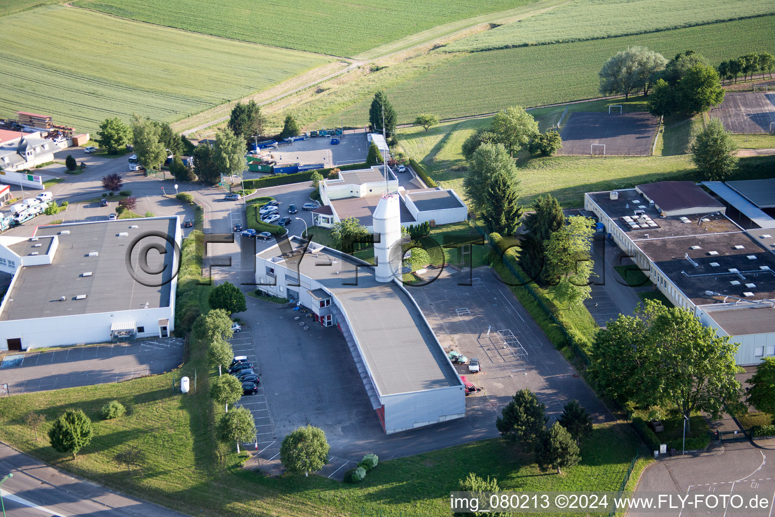 Soultz-sous-Forêts in the state Bas-Rhin, France out of the air