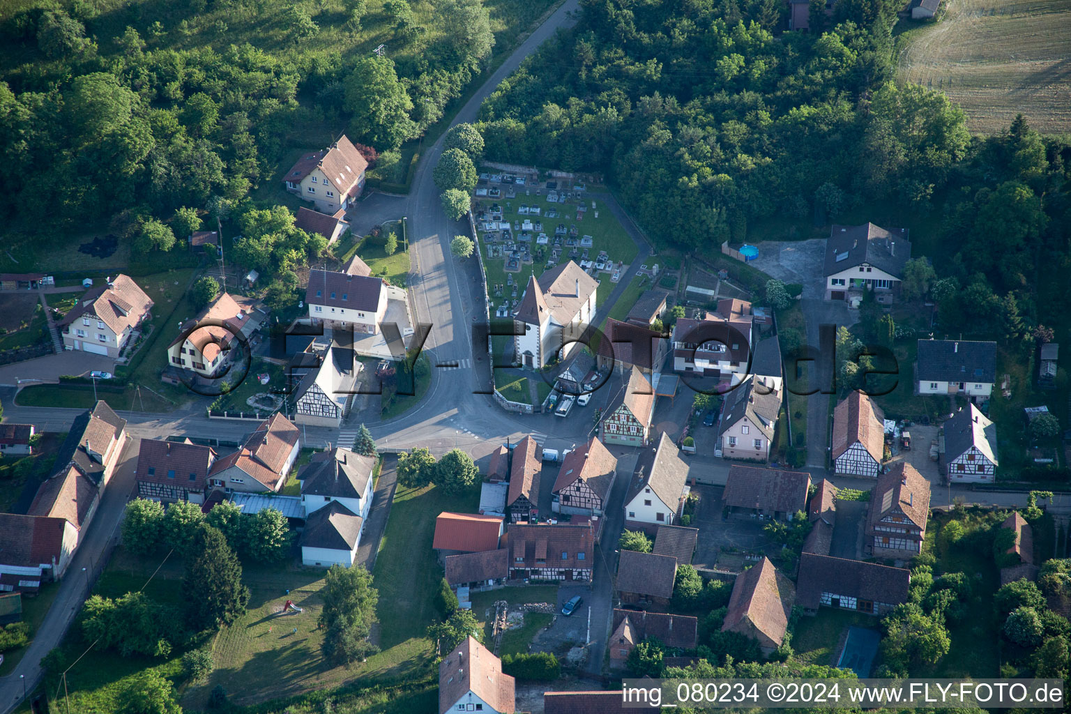 Mitschdorf in the state Bas-Rhin, France out of the air