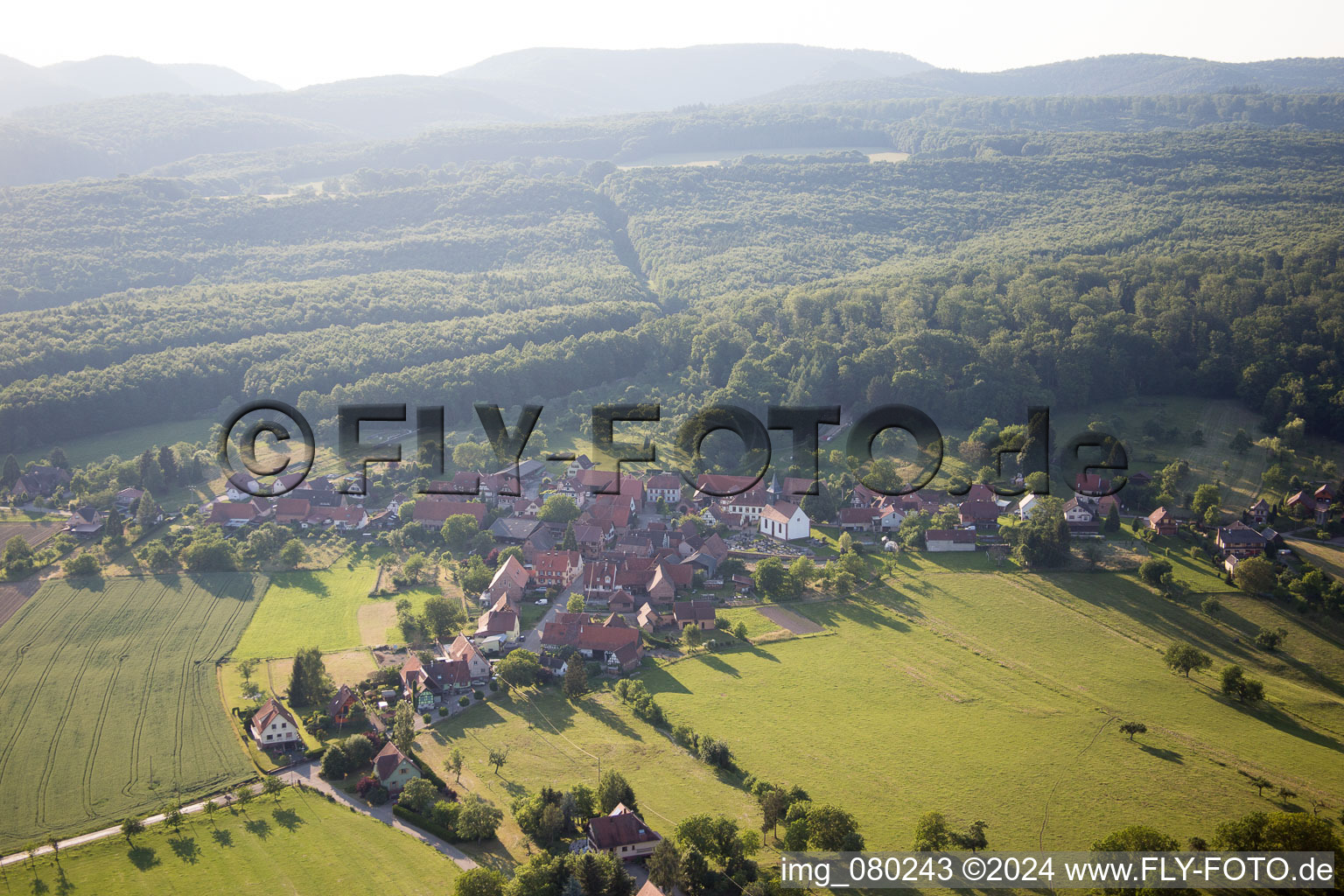 Oblique view of Mattstall in the state Bas-Rhin, France