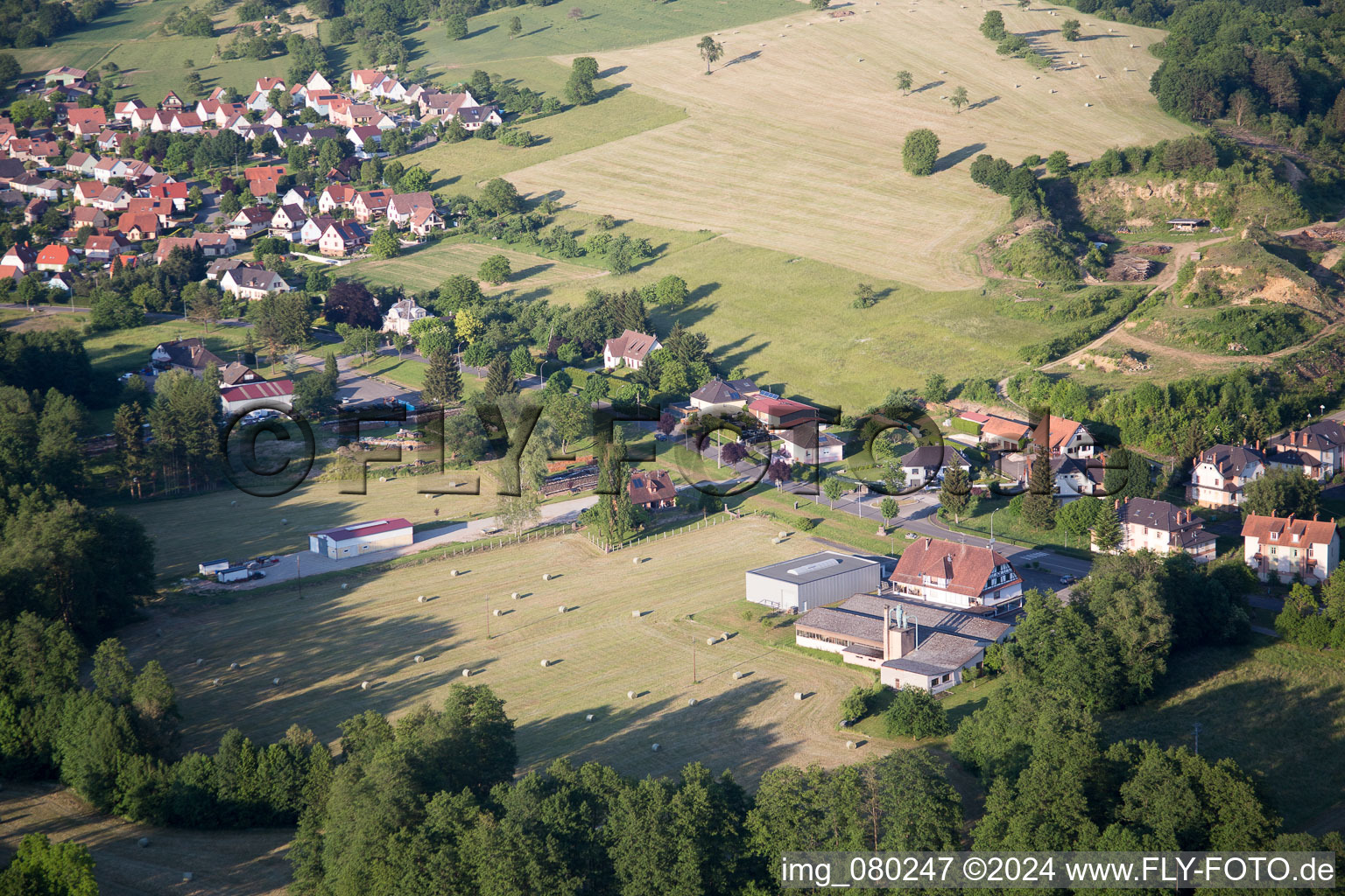 Aerial photograpy of Lembach in the state Bas-Rhin, France