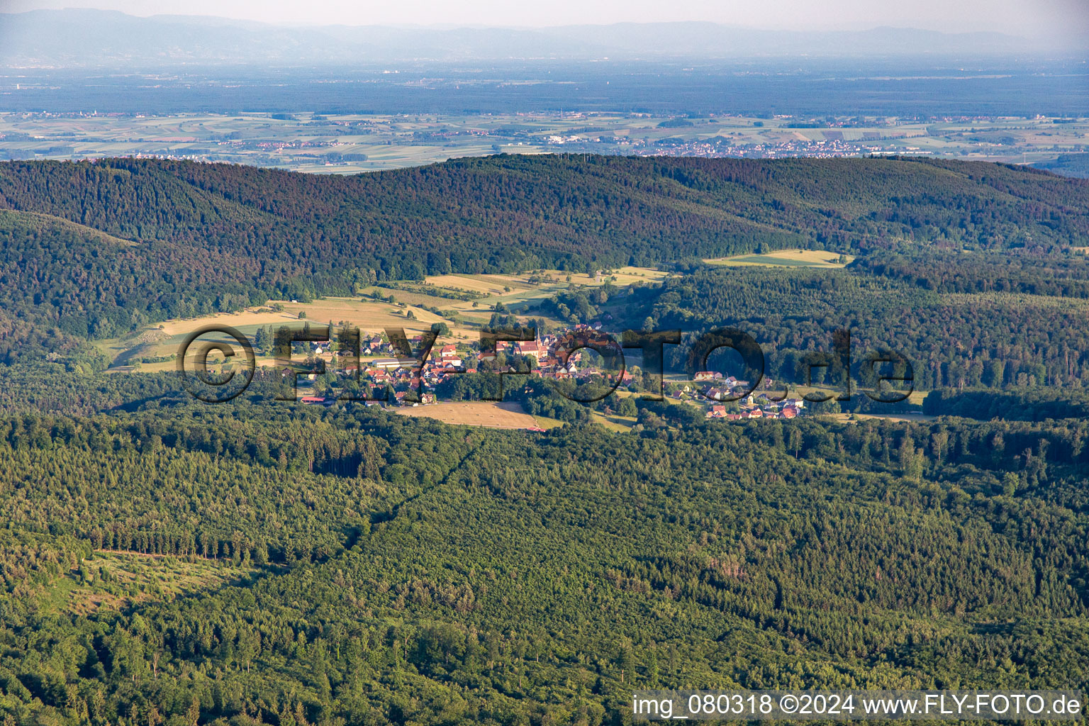 From the northwest in Climbach in the state Bas-Rhin, France