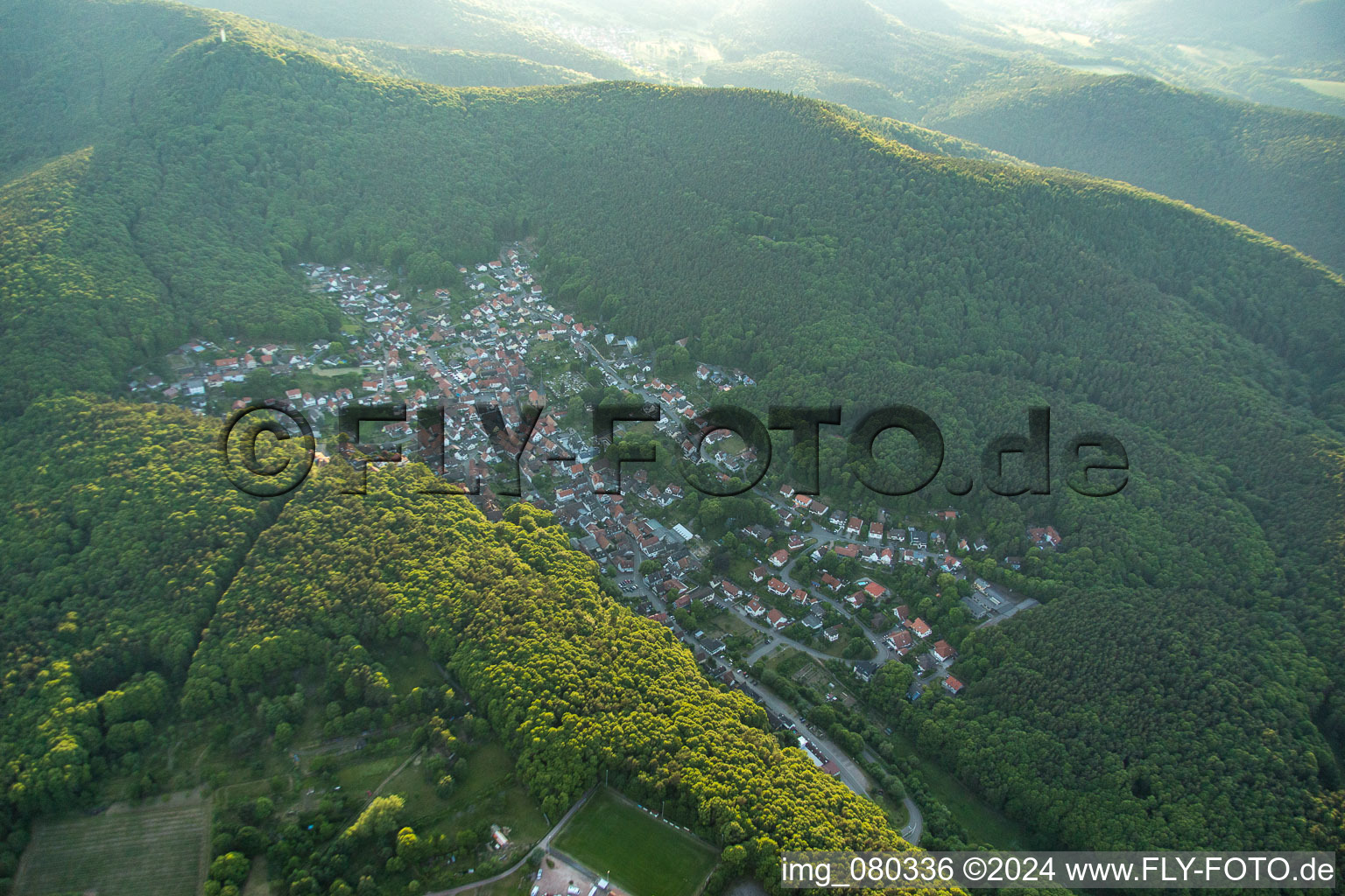 Dörrenbach in the state Rhineland-Palatinate, Germany from a drone