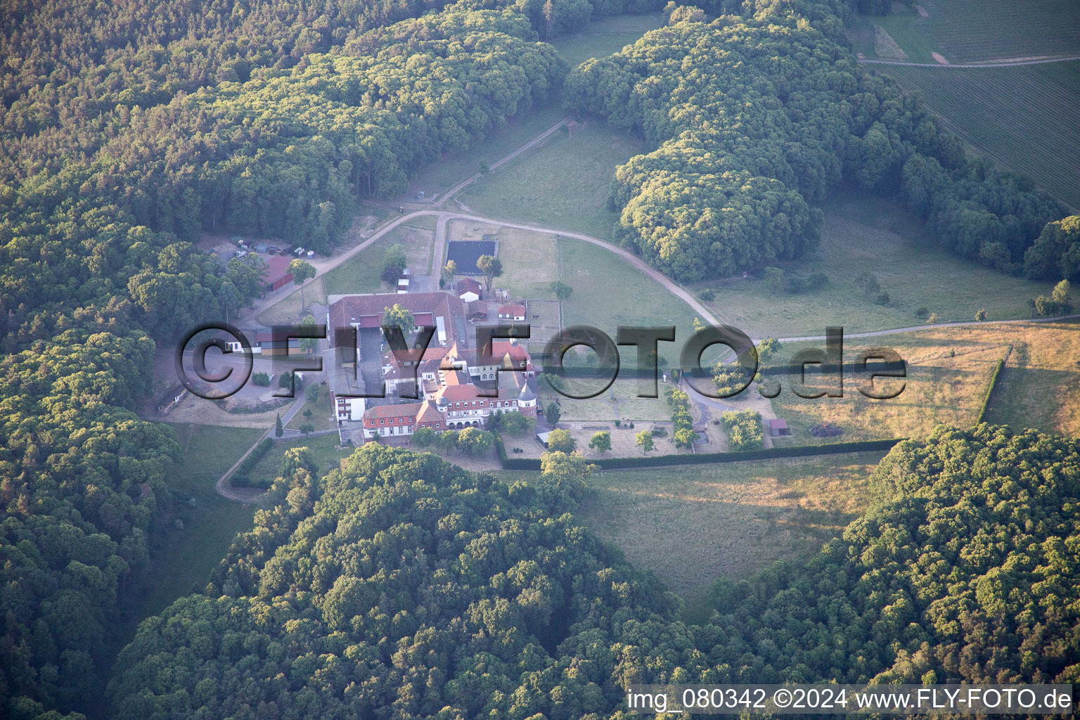 Bad Bergzabern in the state Rhineland-Palatinate, Germany seen from above