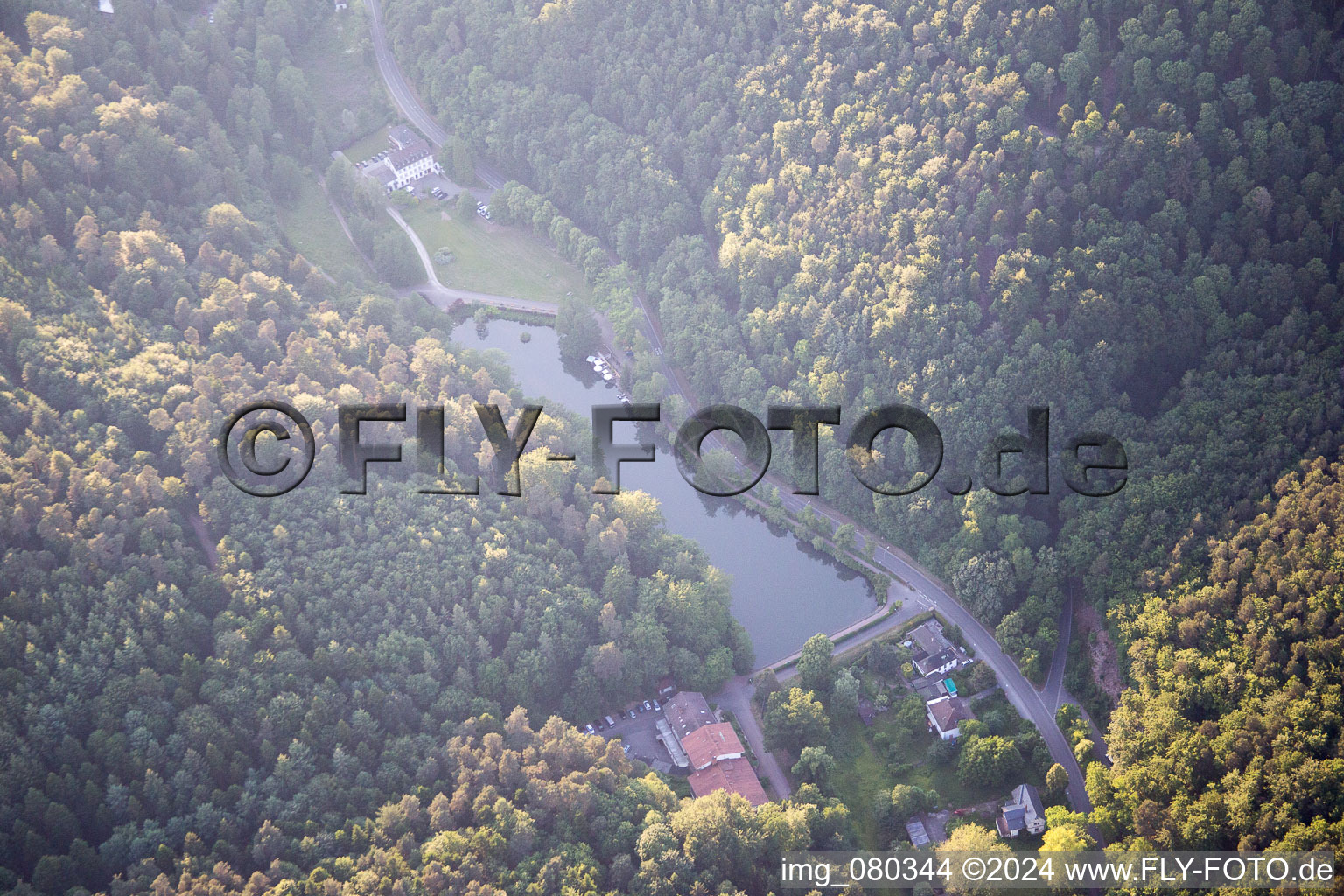 Bird's eye view of Bad Bergzabern in the state Rhineland-Palatinate, Germany