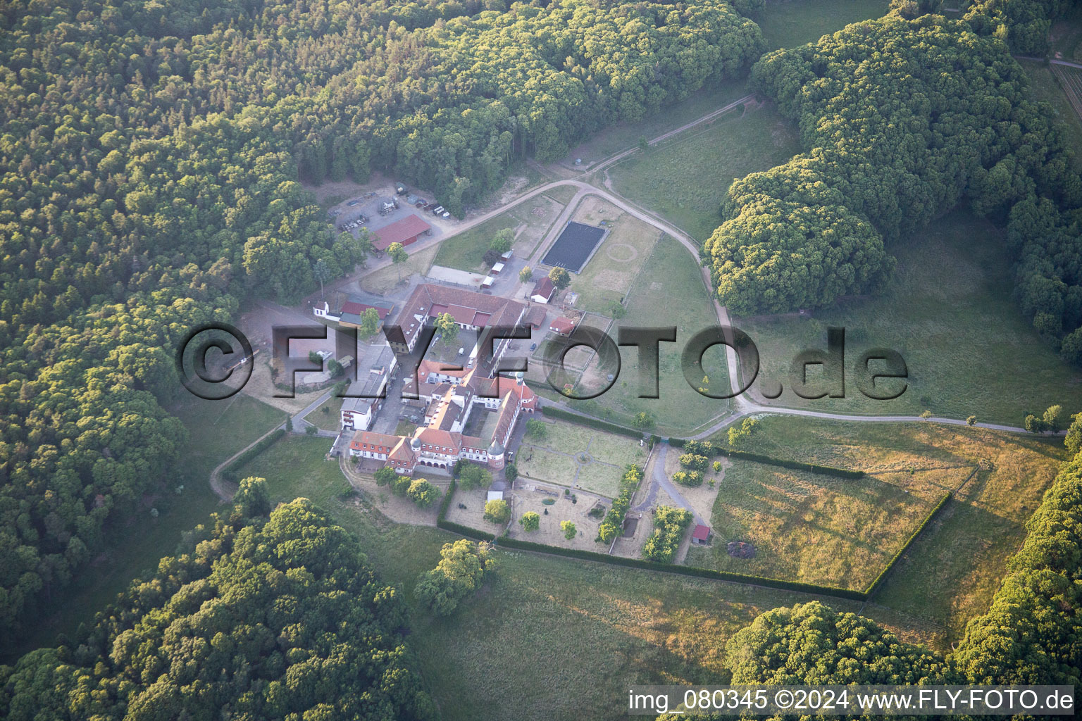 Bad Bergzabern in the state Rhineland-Palatinate, Germany viewn from the air